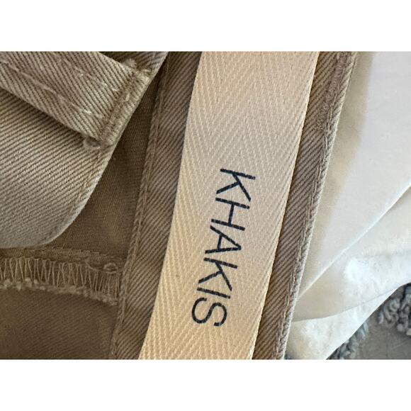 Y2K GAP Mens Chinos Size 34/32 Khaki Pleated Cuffed Classic Twee Preppy Casual - Picture 4 of 10